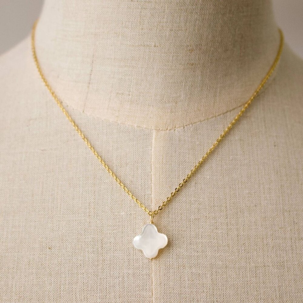Quatrefoil Drop Necklace